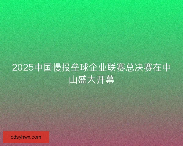 2025中国慢投垒球企业联赛总决赛在中山盛大开幕
