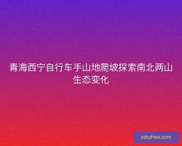 青海西宁自行车手山地爬坡探索南北两山生态变化